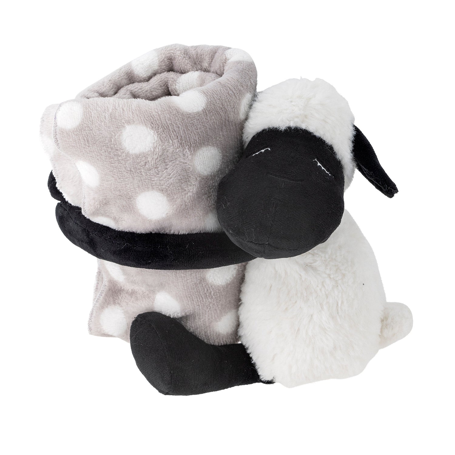 Bloomingville MINI Dolly Bamse med Tæppe, Hvid, Polyester