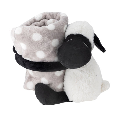 Bloomingville MINI Dolly Bamse med Tæppe, Hvid, Polyester