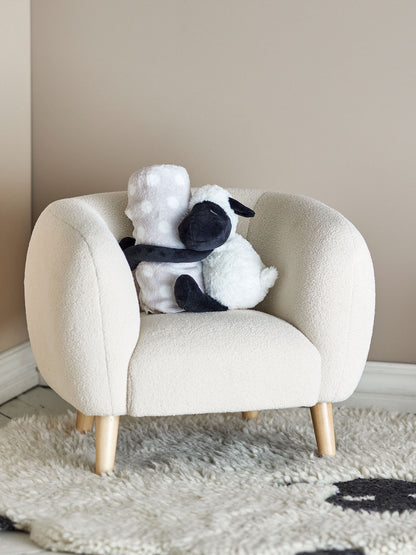 Bloomingville MINI Dolly Bamse med Tæppe, Hvid, Polyester
