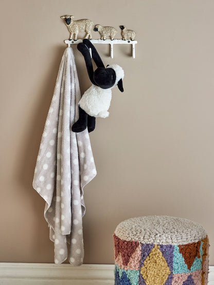 Bloomingville MINI Dolly Bamse med Tæppe, Hvid, Polyester