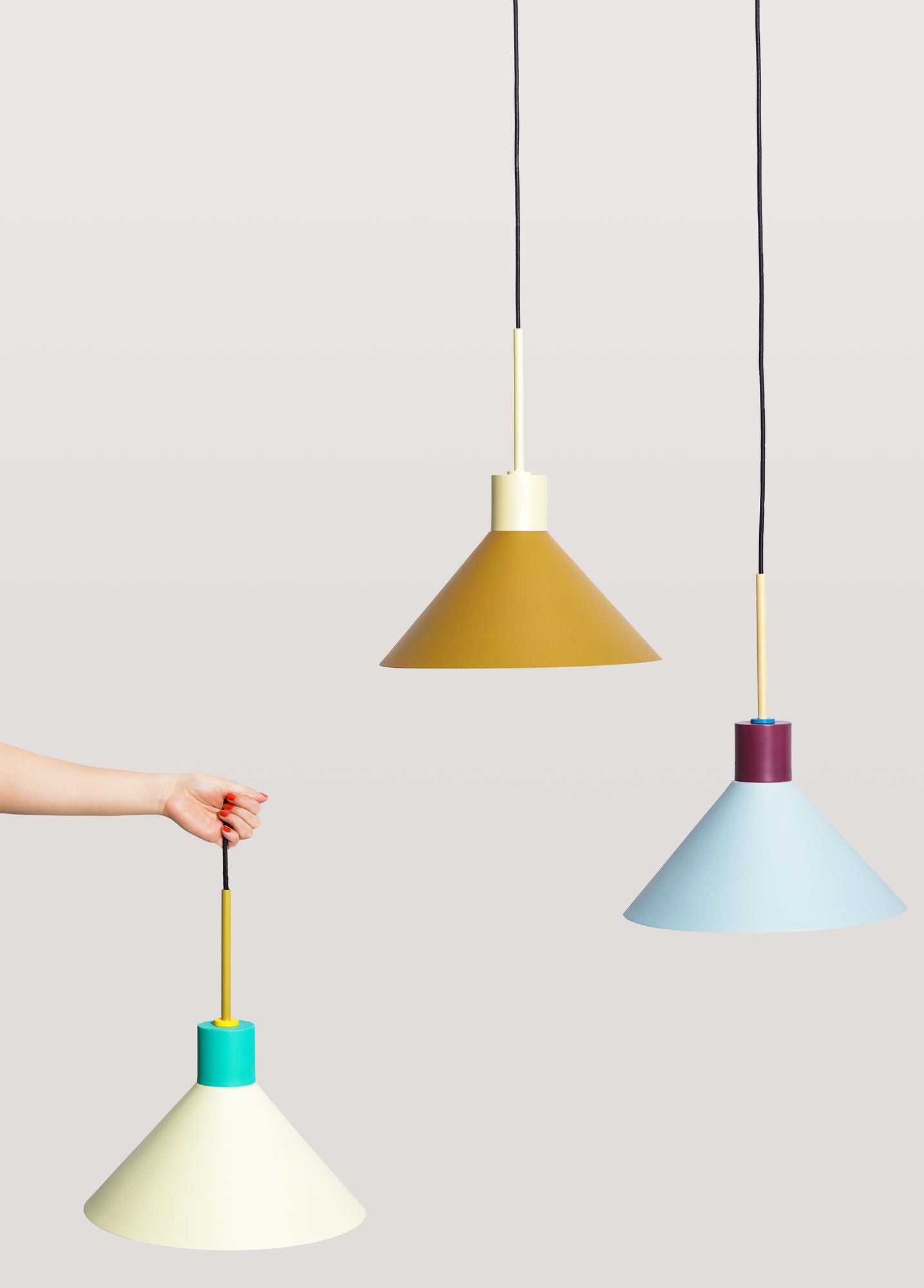 Crayon Pendel  Blå - ø35xh38cm