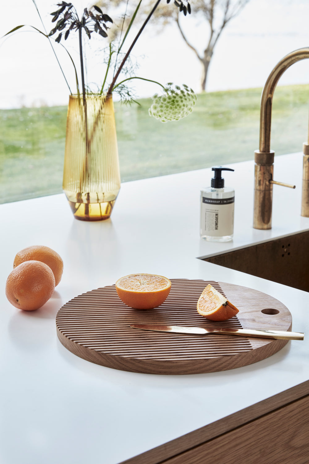 Monarch Skærebrætter Rund Natur (sæt af 2) - ø33xh2, ø40xh2cm