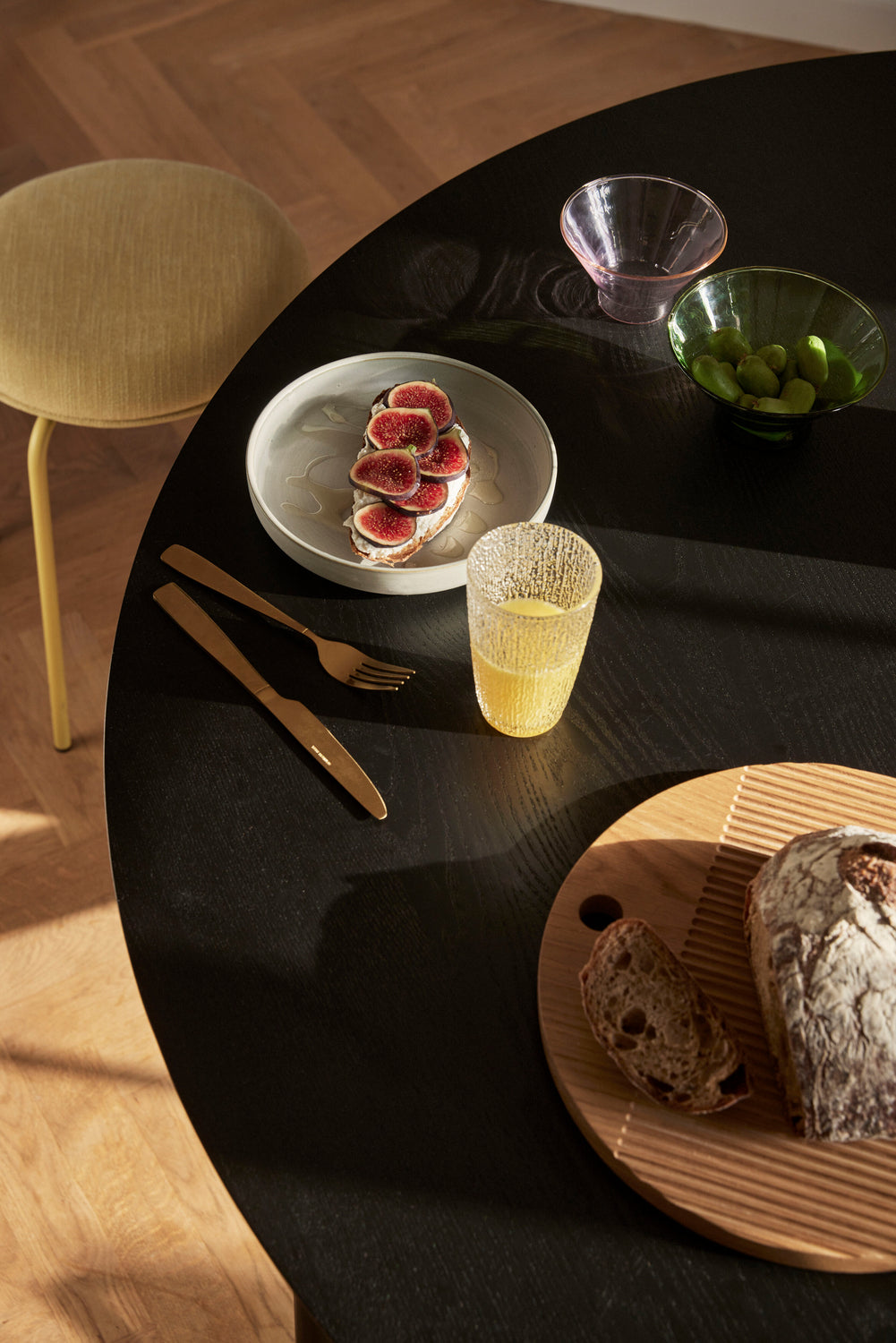 Monarch Skærebrætter Rund Natur (sæt af 2) - ø33xh2, ø40xh2cm