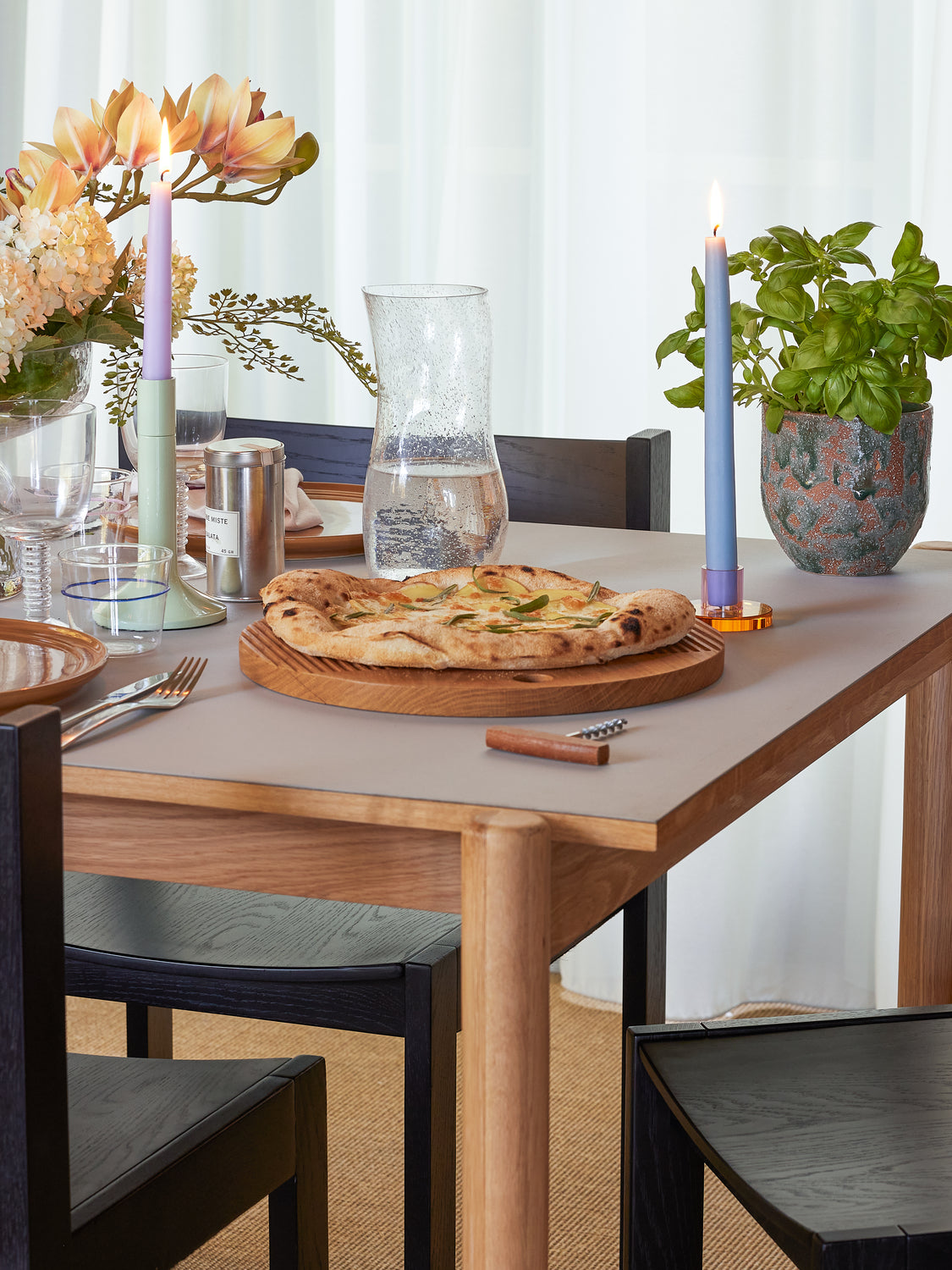 Monarch Skærebrætter Rund Natur (sæt af 2) - ø33xh2, ø40xh2cm