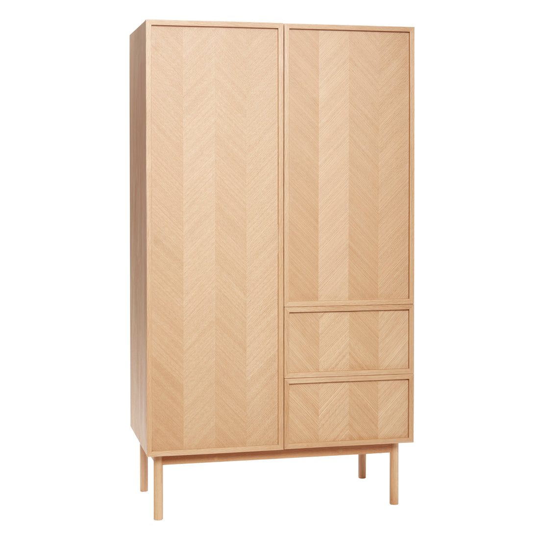 Herringbone Klædeskab Large Natur - 100x52x180cm