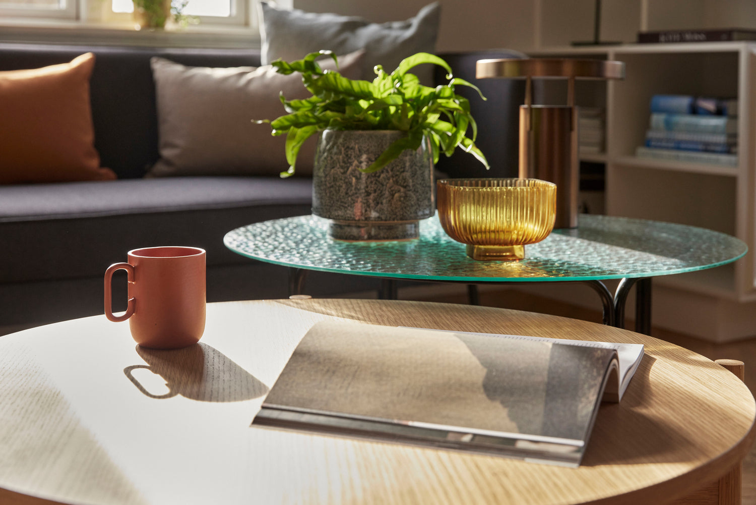 Heritage Sofabord Natur - ø86xh40cm