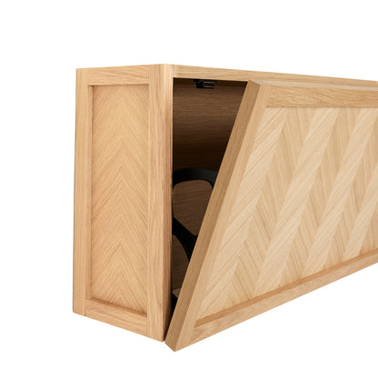 Herringbone Skoskab Large Natur - 100x25xh40cm