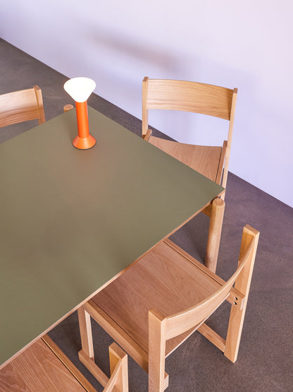 Oblique Spisebord Rektangulær Olivengrøn - 190x107xh75cm