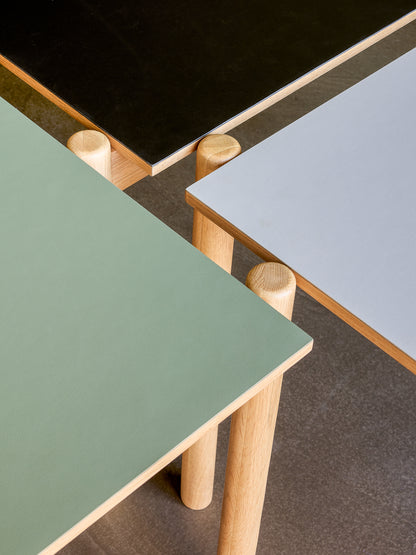 Oblique Spisebord Rektangulær Olivengrøn - 190x107xh75cm