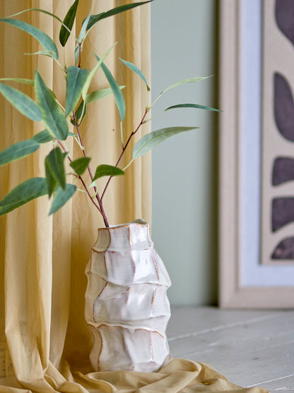 Bloomingville Dolores Vase, Hvid, Stentøj