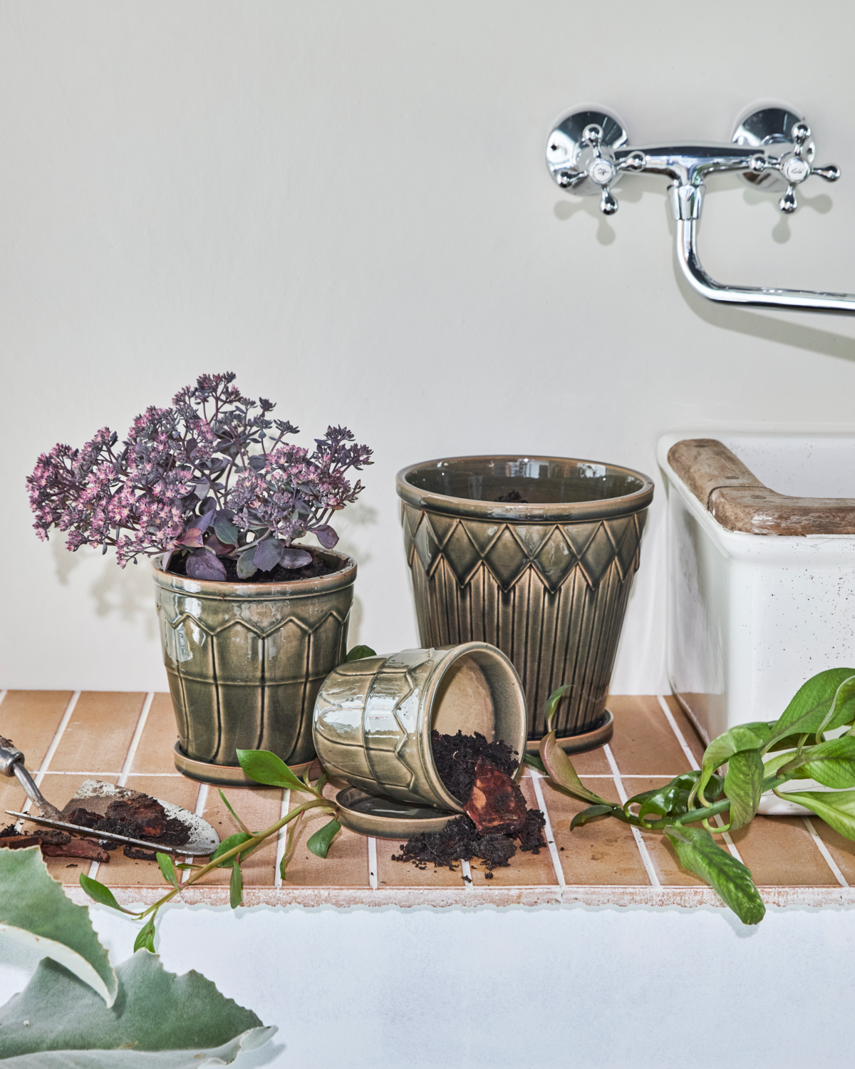 Urtepotte, HDCora, Grå