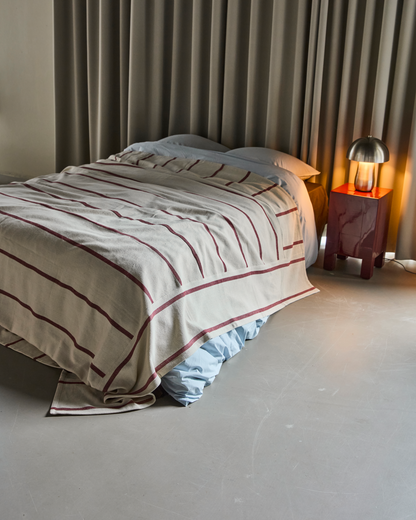 Sengetæppe, HDNula, Råhvid;Brun