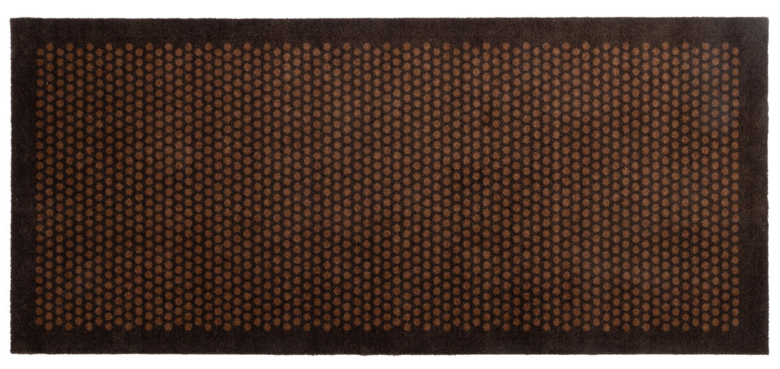 NYHED - TÆPPE/MÅTTE 90 x 200 CM - DOT/COGNAC-DARK BROWN