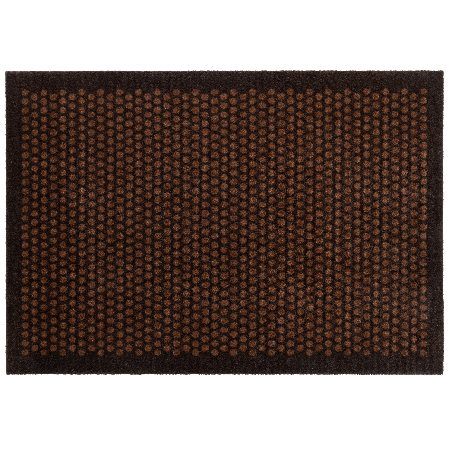 NYHED - TÆPPE/MÅTTE 90 x 130 CM - DOT/COGNAC-DARK BROWN