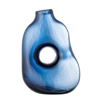 Bloomingville Harri Vase, Blå, Glas