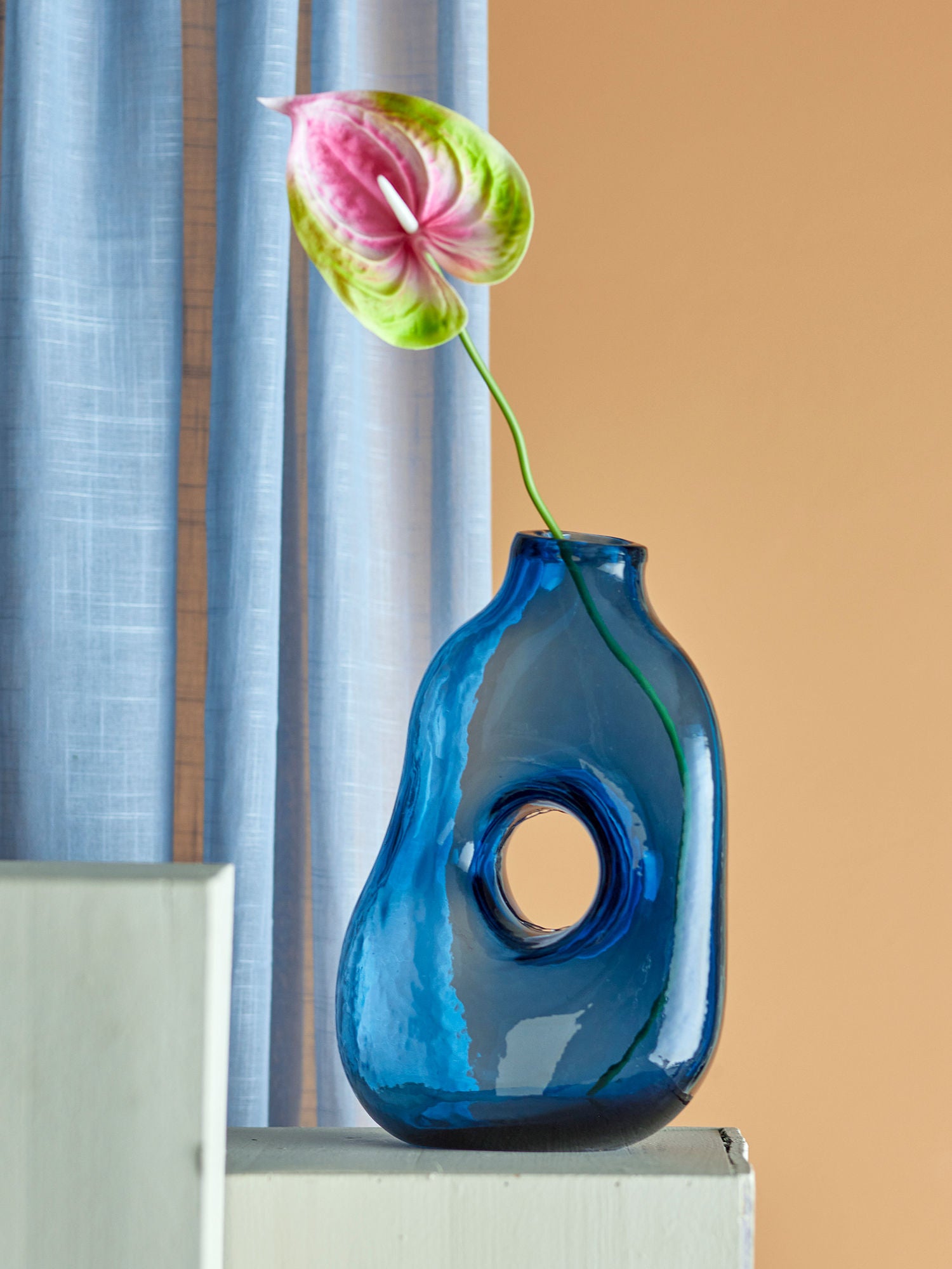 Bloomingville Harri Vase, Blå, Glas