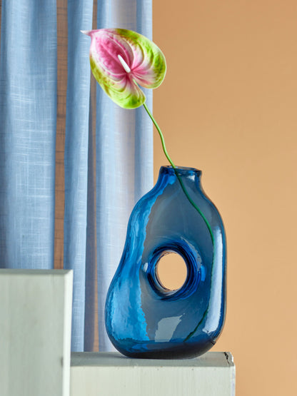 Bloomingville Harri Vase, Blå, Glas