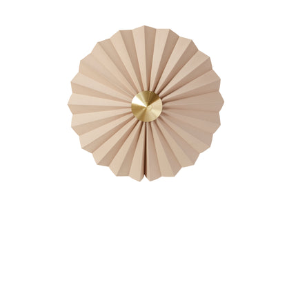 Pliss Væglampe Beige - ø48xh16cm, E27