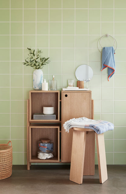 Weave Kurve Natur (sæt af 2) - ø32xh36, ø41xh42cm