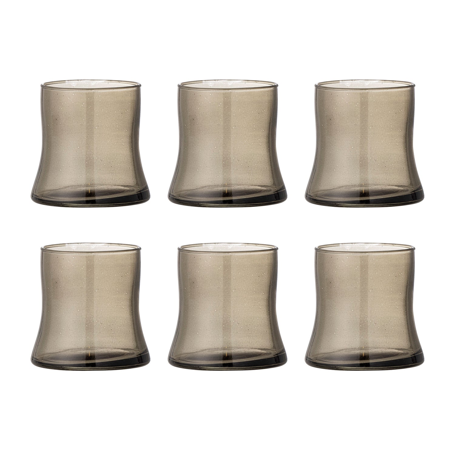 Bloomingville Florentine Drikkeglas, Multipak, Grå, Genanvendt Glas