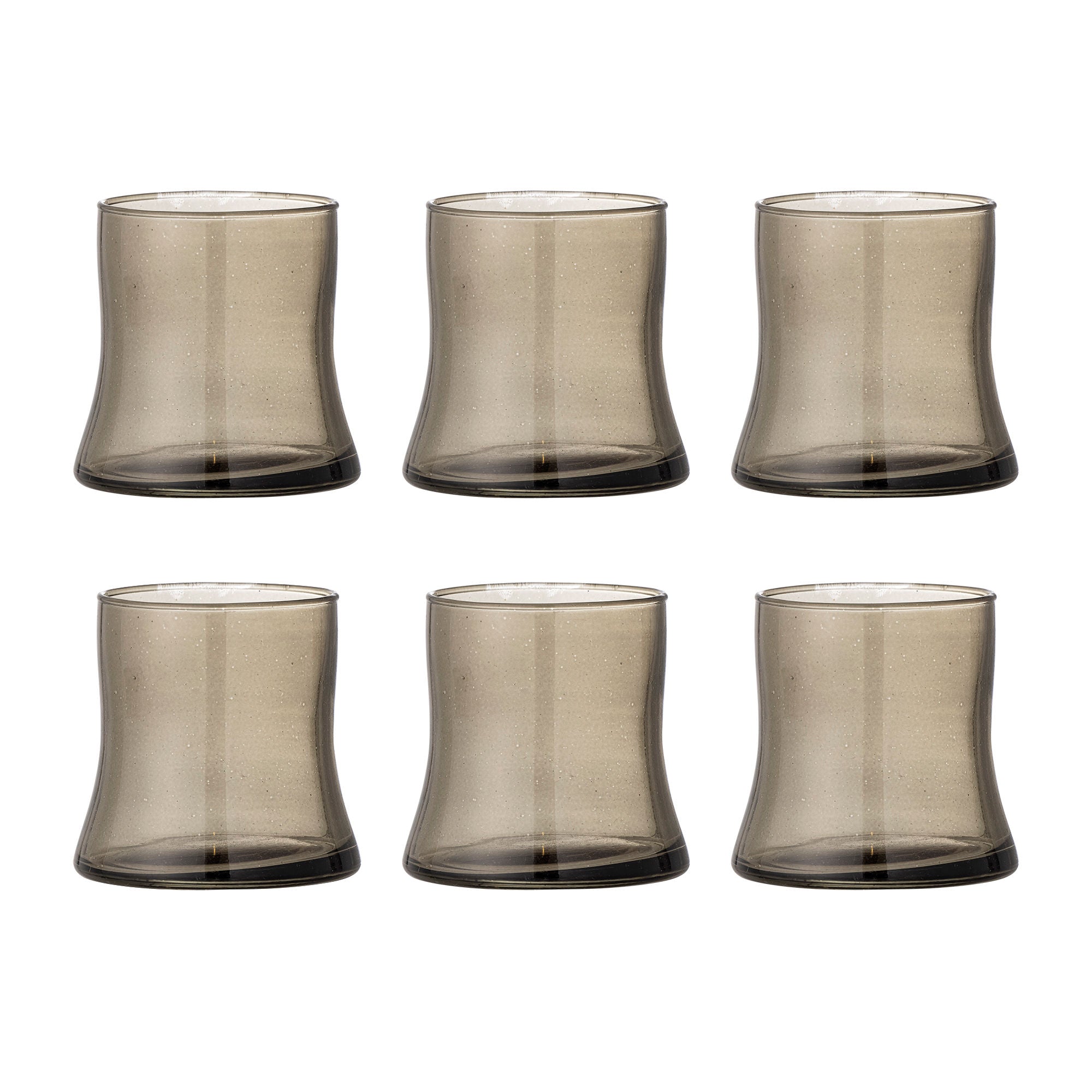 Bloomingville Florentine Drikkeglas, Multipak, Grå, Genanvendt Glas