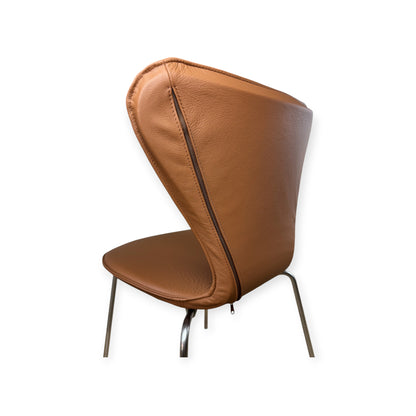 Helbetræk til Arne Jacobsen 3107 stol i cognac læder