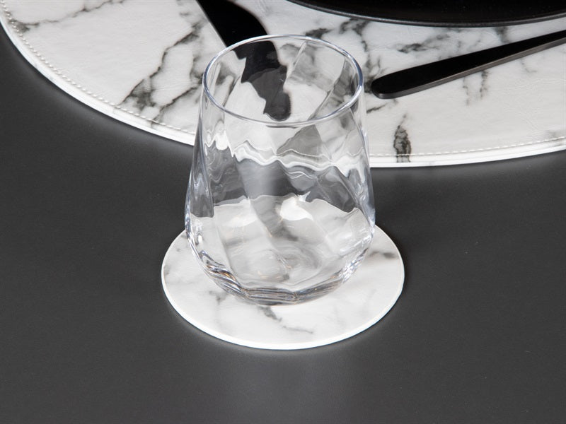 Ølbrikker, hvid marmor look