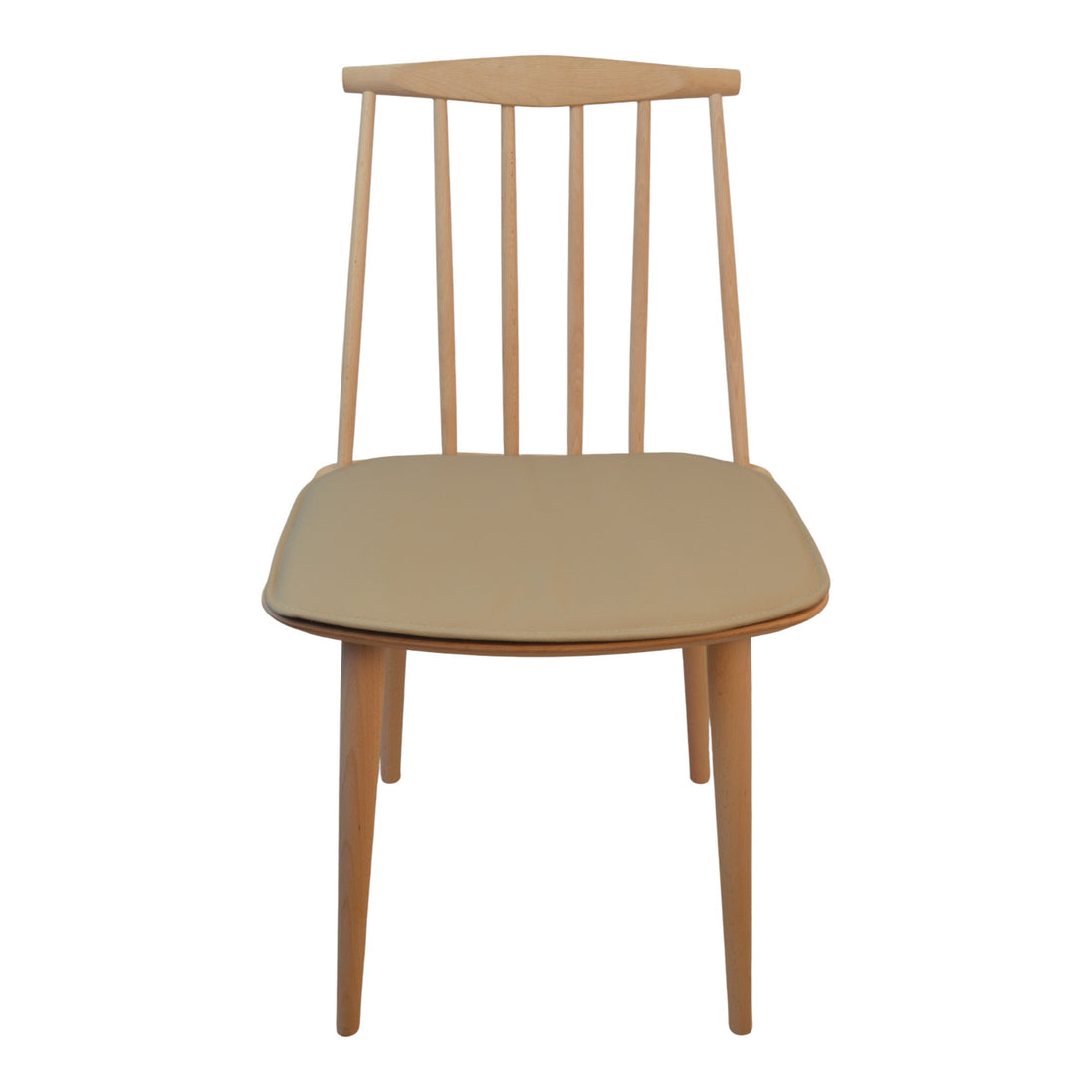 Luksus sandfarvet læderhynde til HAY J77 (FDB) stolen