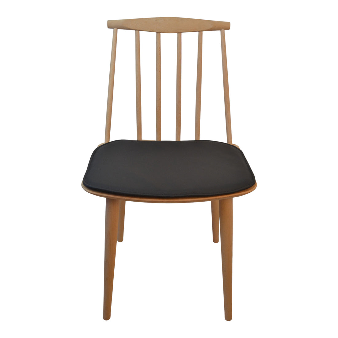 Luksus sort læderhynde til HAY J77 (FDB) stolen