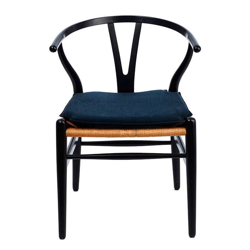 Hynde til Hans J. Wegner Y-stol CH24 i sort stof polstring