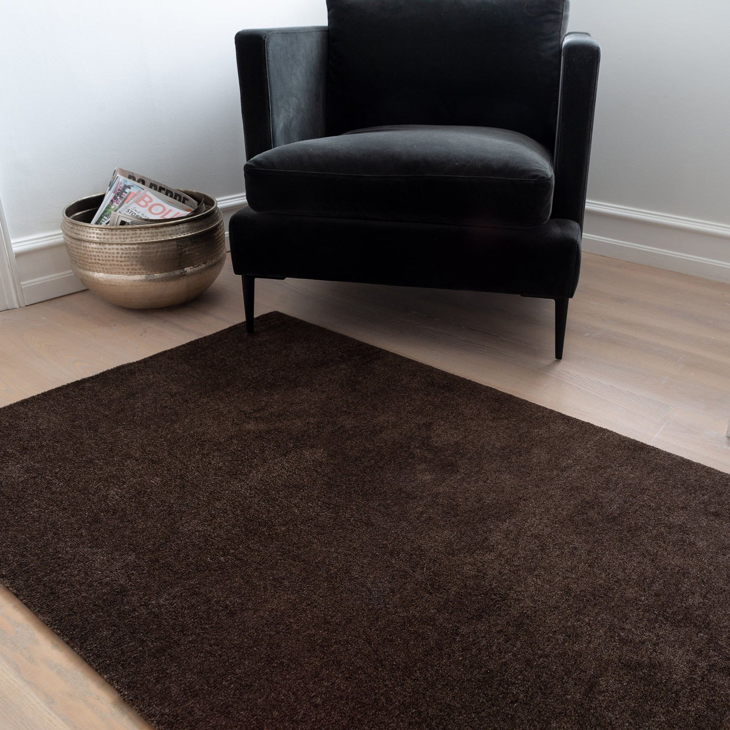 TÆPPE/MÅTTE 90 X 130 CM - UNI COLOR/BROWN - Tica Copenhagen - DesignGaragen.dk
