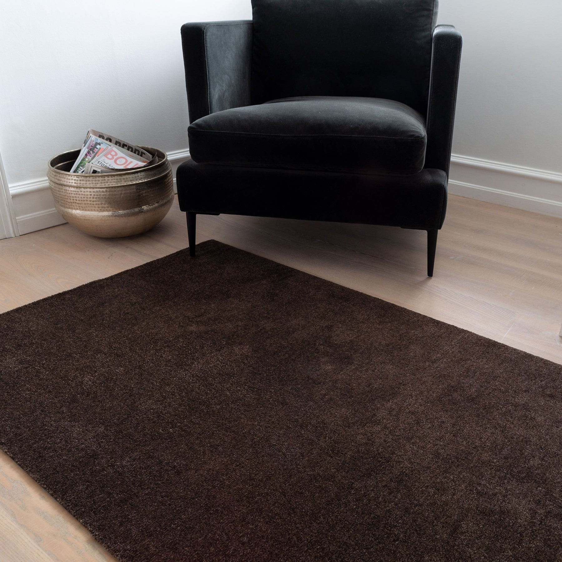 TÆPPE/MÅTTE 90 X 130 CM - UNI COLOR/BROWN - Tica Copenhagen - DesignGaragen.dk