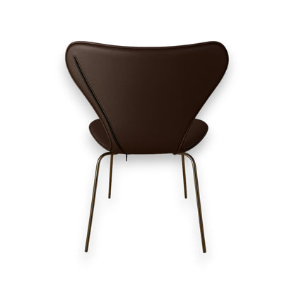 Helbetræk til Arne Jacobsen 3107 stol i mørkebrun læder
