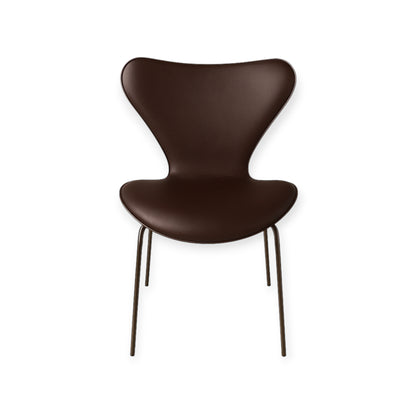 Helbetræk til Arne Jacobsen 3107 stol i mørkebrun læder
