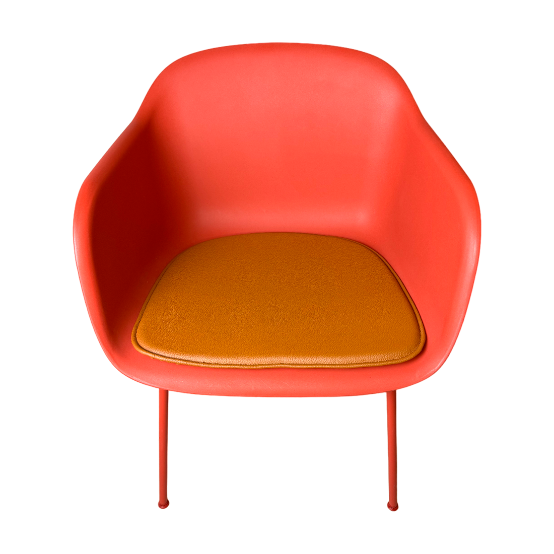 Luksus cognac læderhynde til Muuto Fiber Armchair stolen