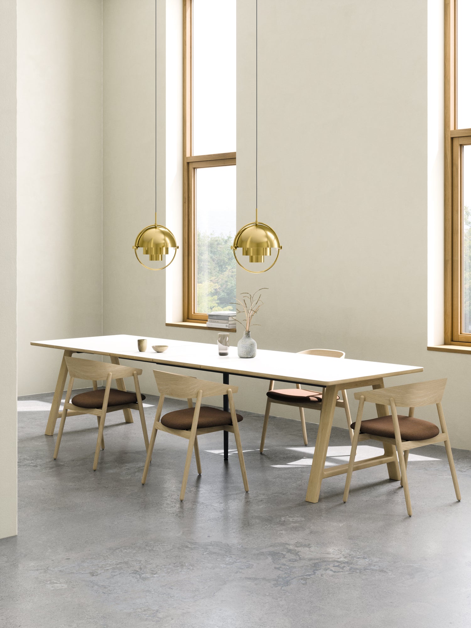 T11 Udtræksbord Hvid laminat - Mat (Crystal white)
