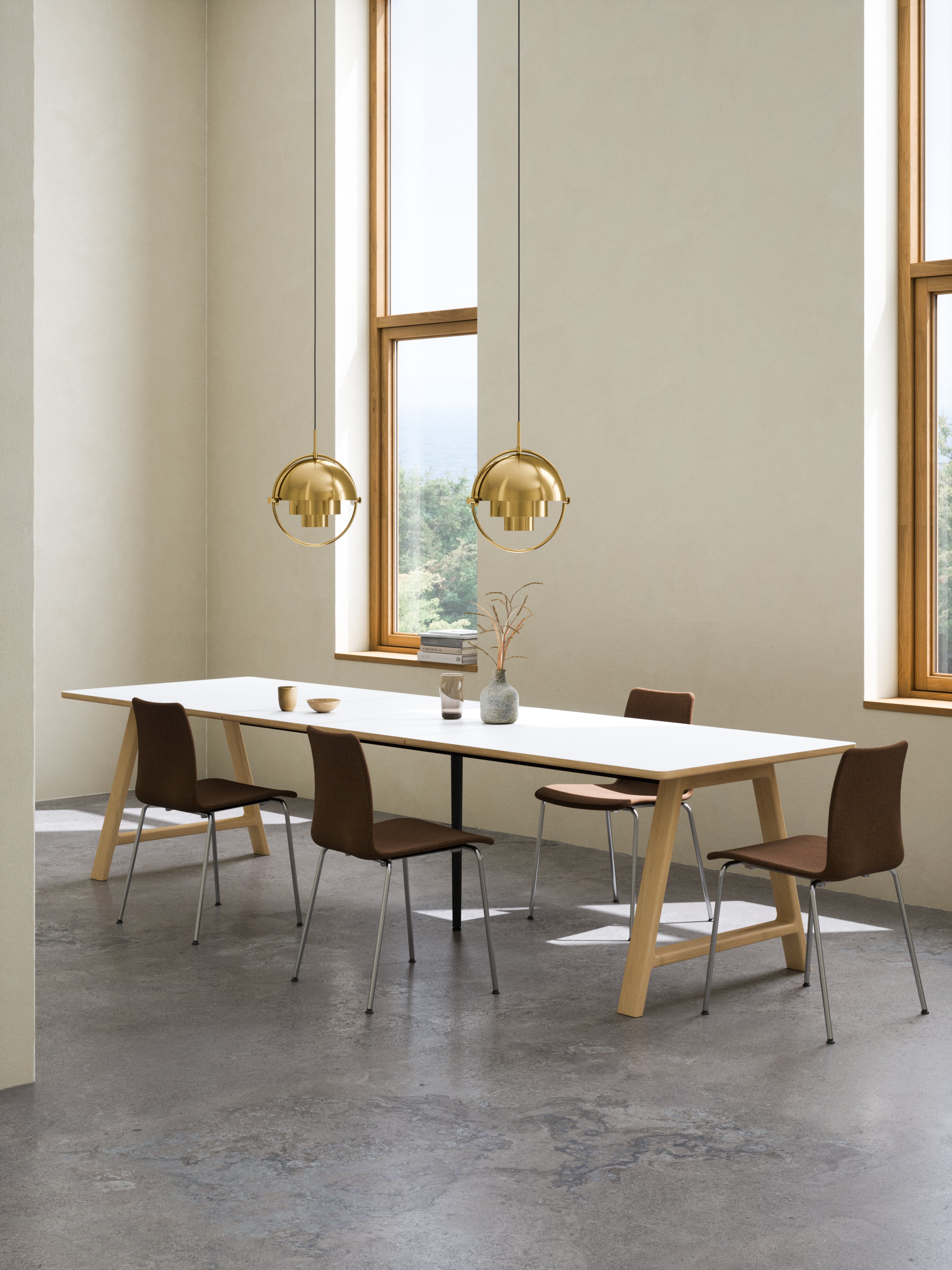 T11 Udtræksbord Hvid laminat - Mat (Crystal white)