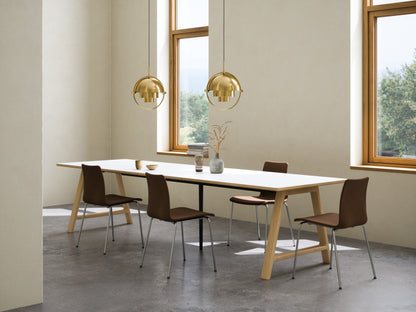 T11 Udtræksbord Hvid laminat - Mat (Crystal white)