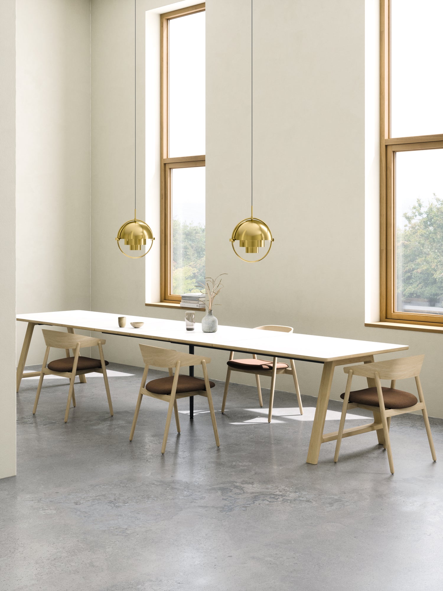 T11 Udtræksbord Hvid laminat - Mat (Crystal white)