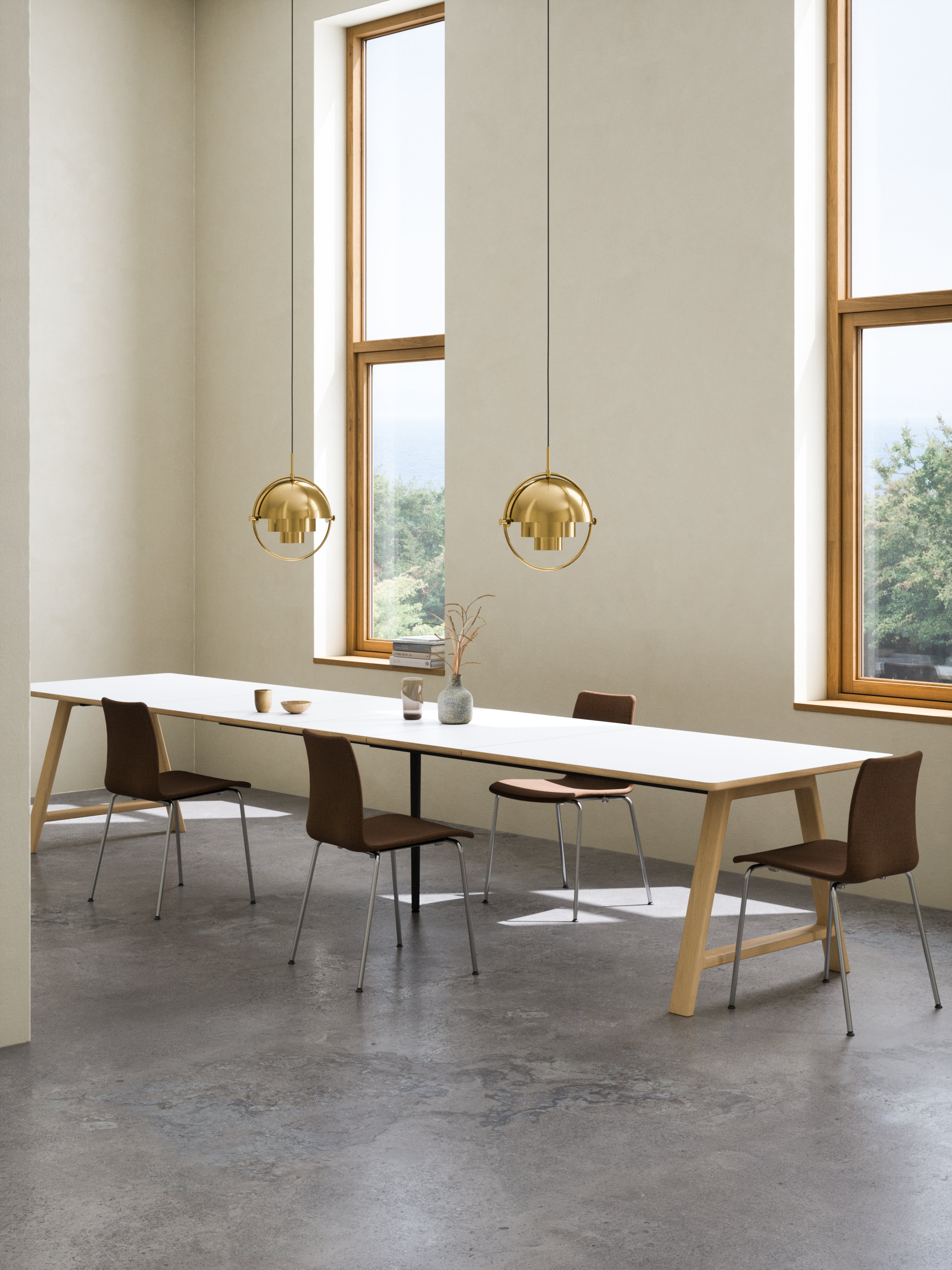 T11 Udtræksbord Hvid laminat - Mat (Crystal white)