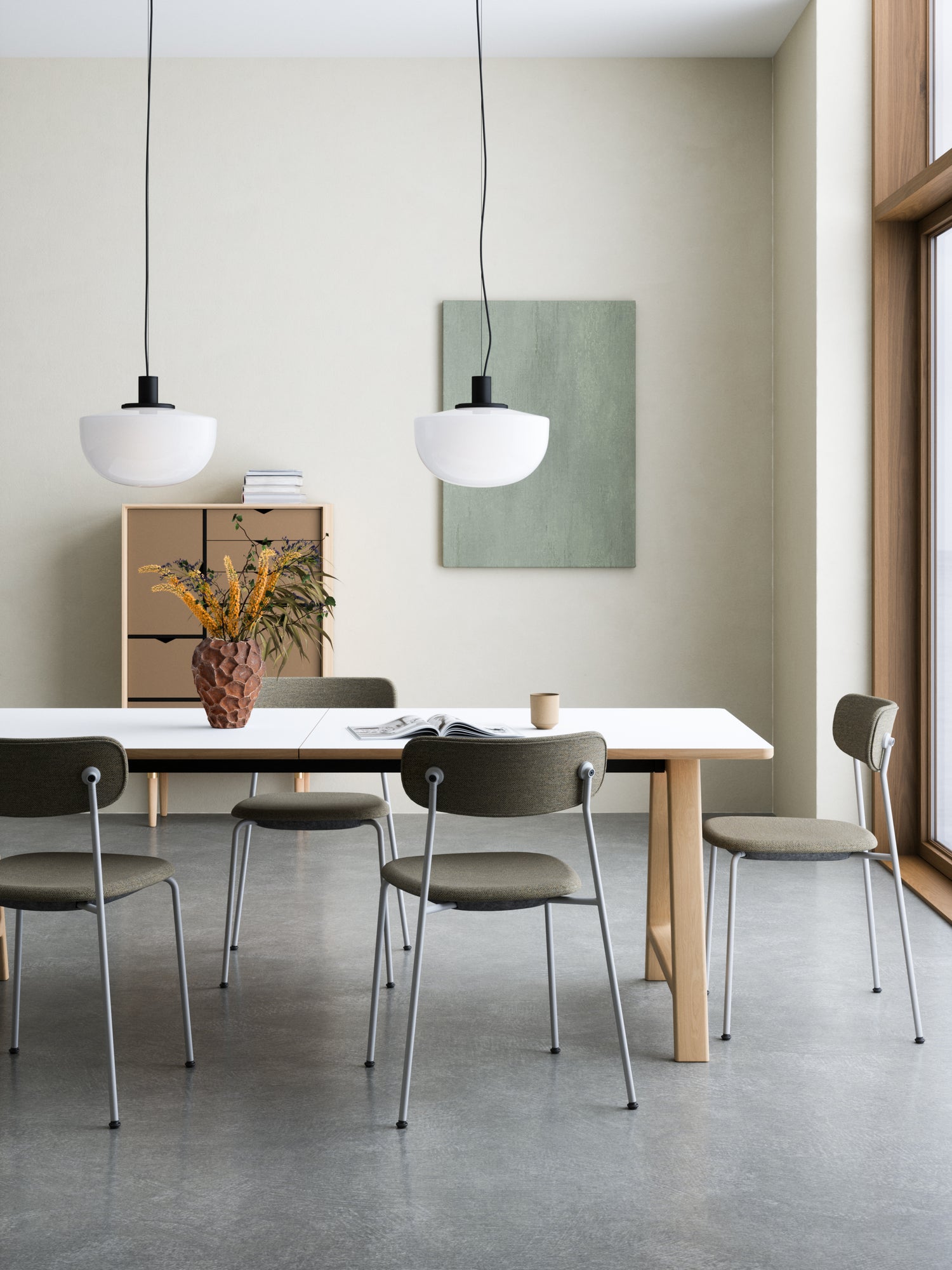 T11 Udtræksbord Hvid laminat - Mat (Crystal white)