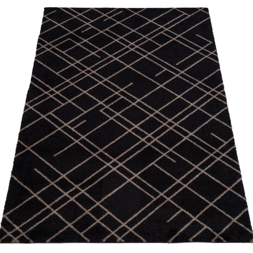 GULVMÅTTE 67 x 120 CM - LINES/SAND BLACK