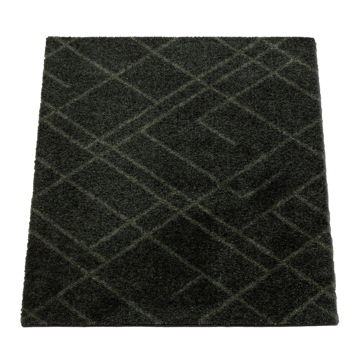 GULVMÅTTE 40 x 60 cm - LINES/DARK GREEN - Tica Copenhagen - DesignGaragen.dk