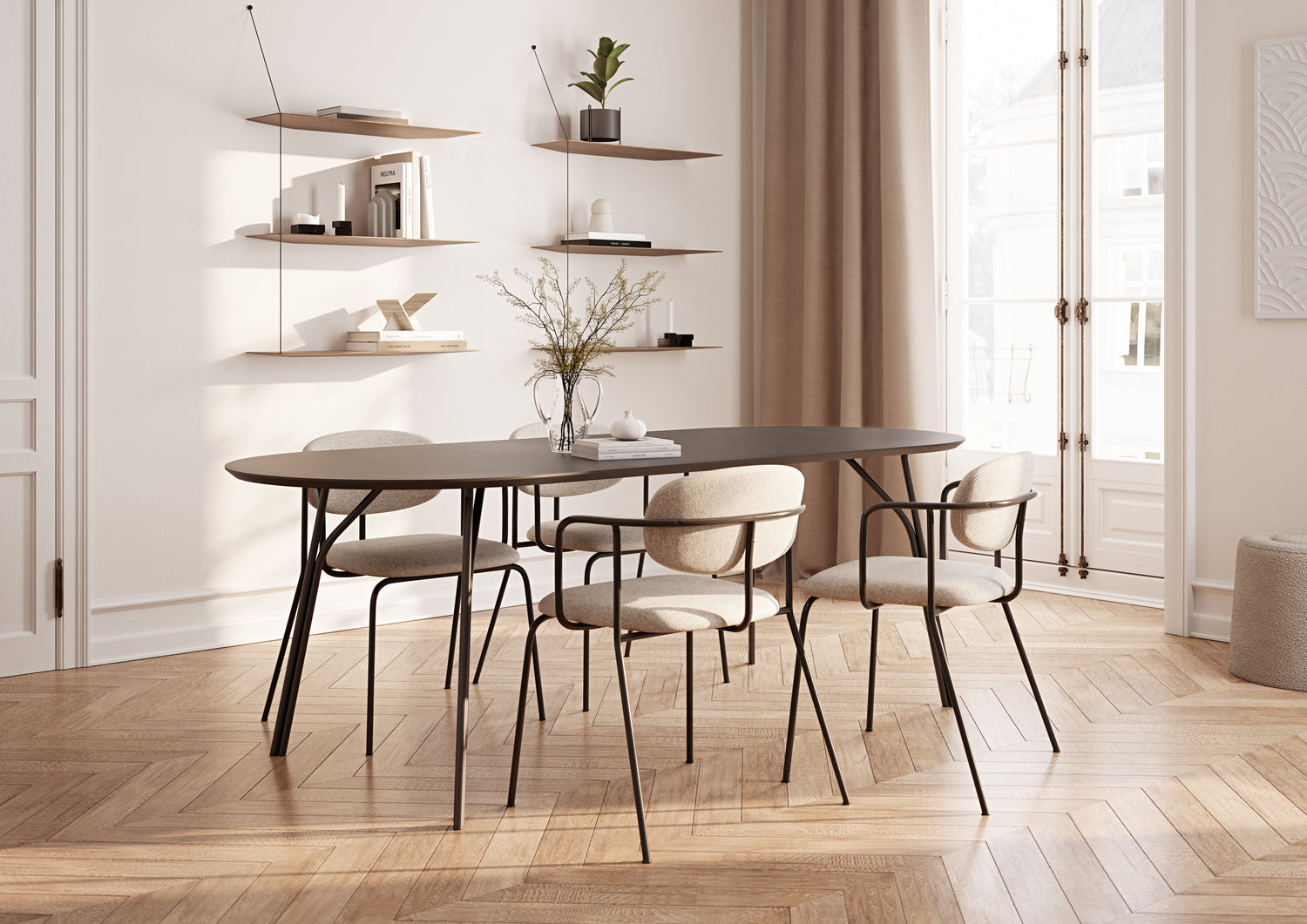 WOUD - Tree Spisebord (220 cm) - Sort/Sort