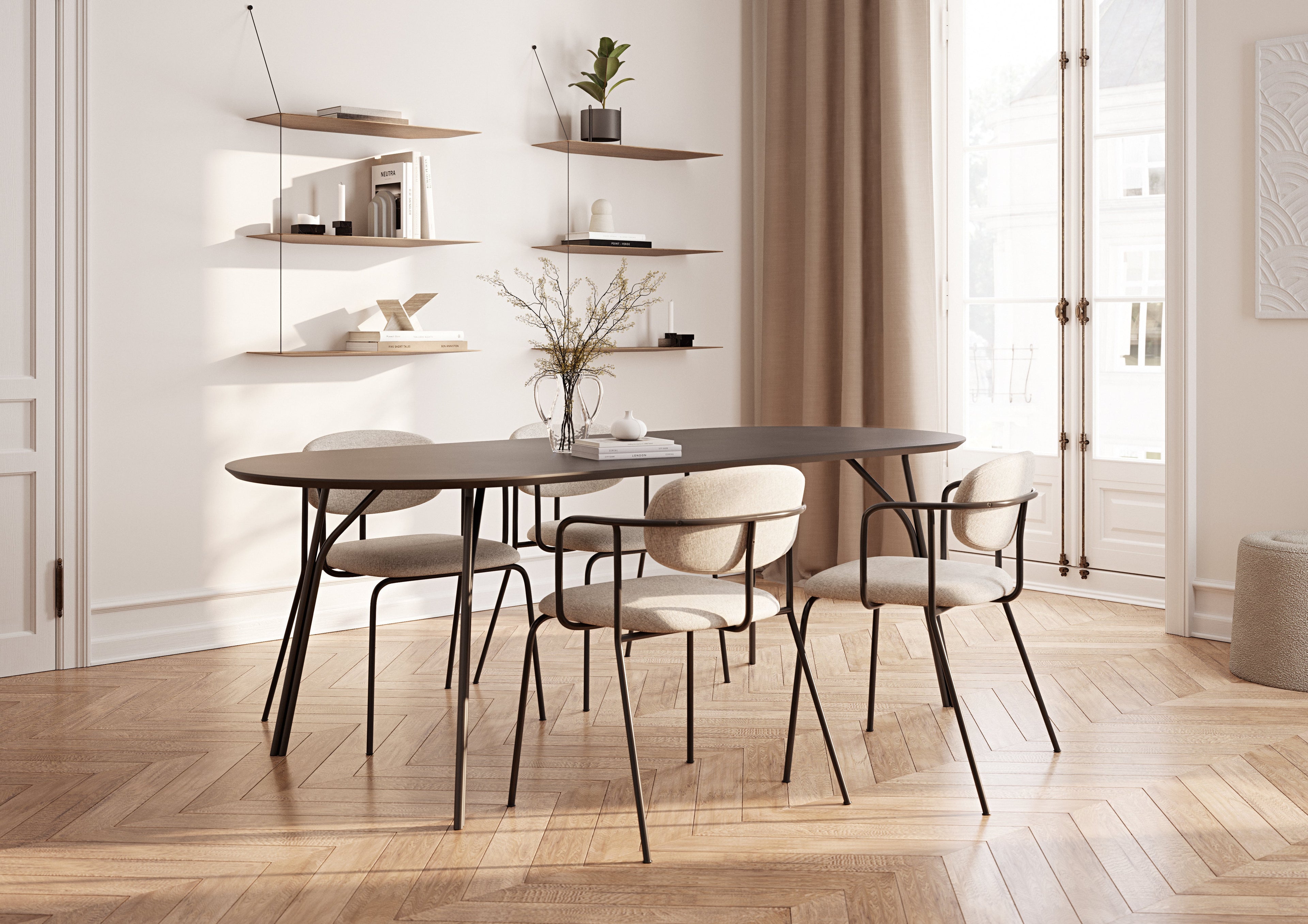 WOUD - Tree Spisebord (220 cm) - Sort/Sort