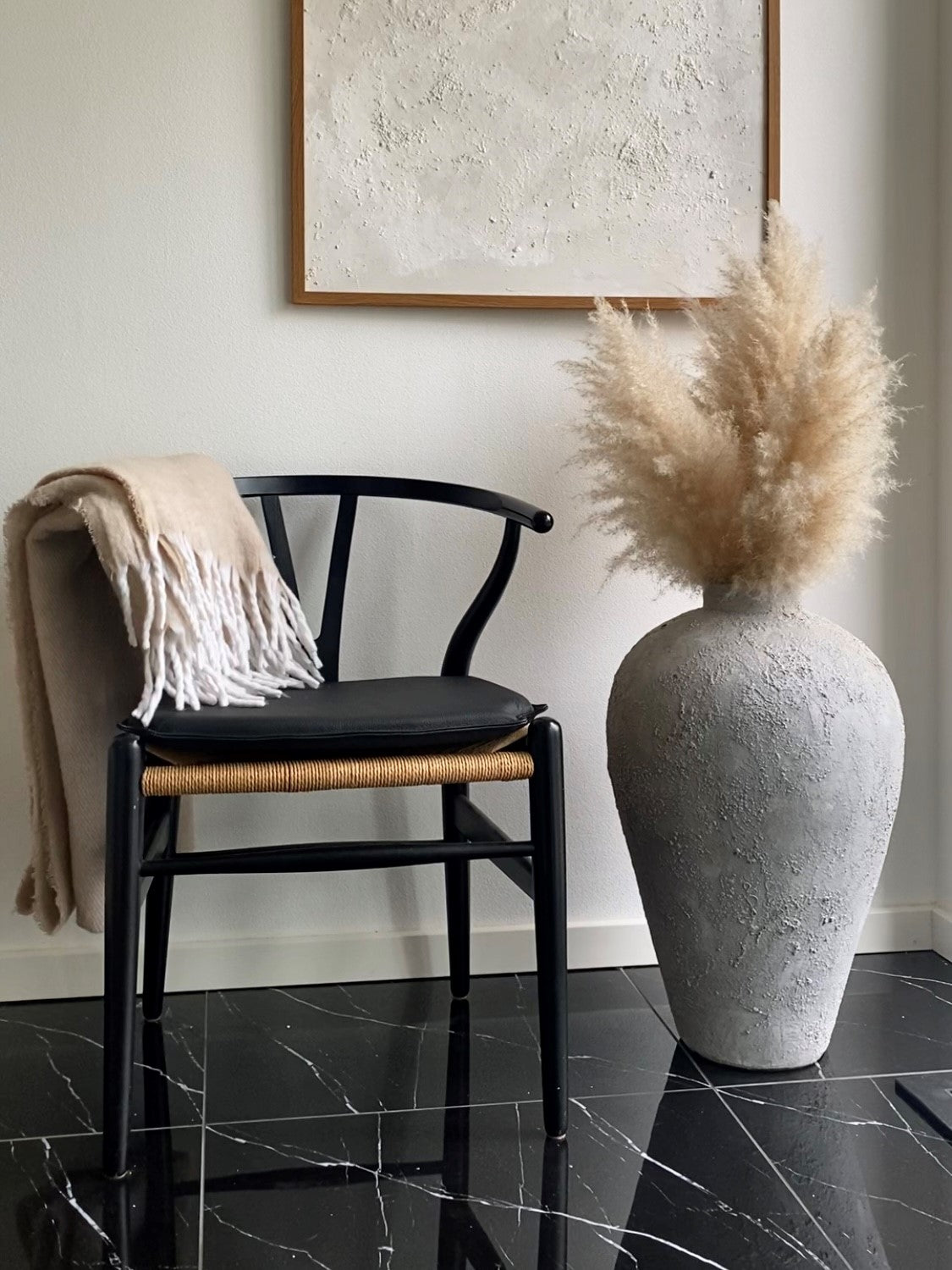 Hynde til Hans J. Wegner Y-stol CH24 i - navy læder