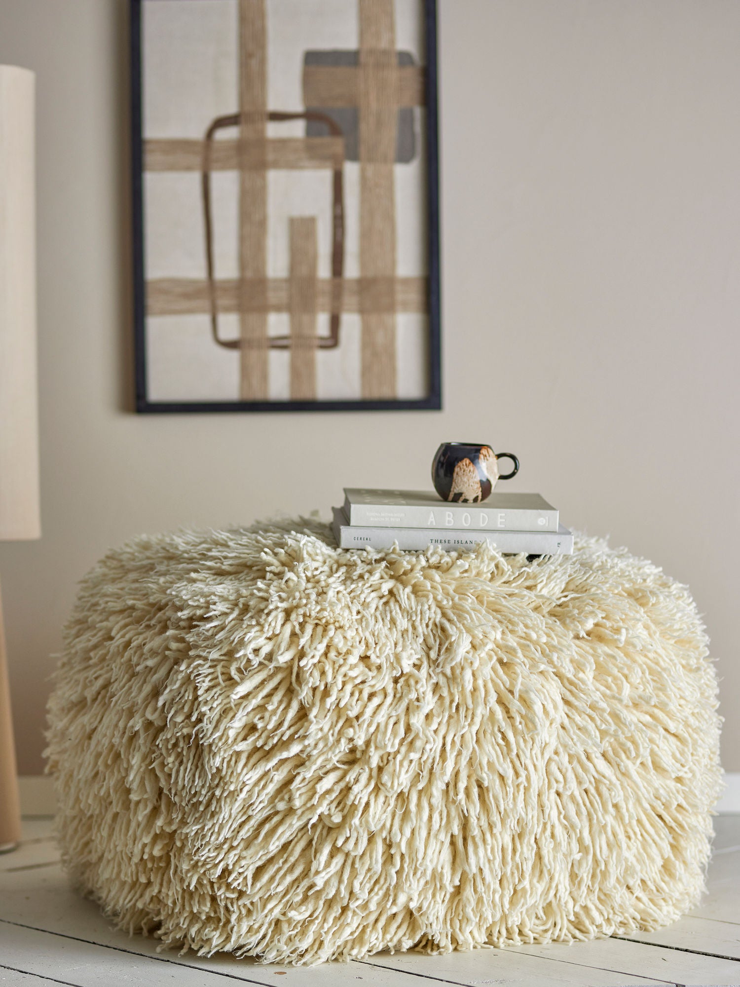 Bloomingville Lomba Puf, Natur, Uld