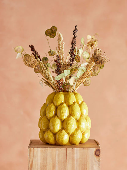 Creative Collection Limone Vase, Gul, Stentøj