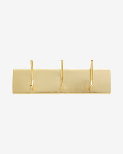 HAAOY knagerække i jern med 3 knager - 27 cm - guld finish