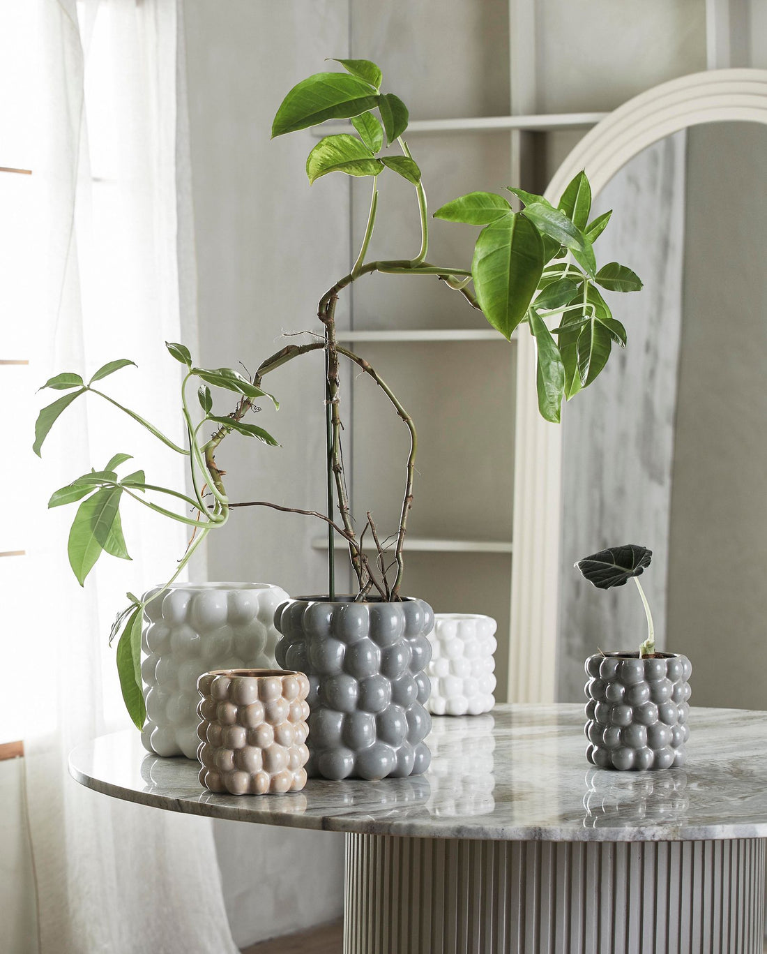 CARNA urtepotte i porcelæn - small - ø15,5 cm - grå